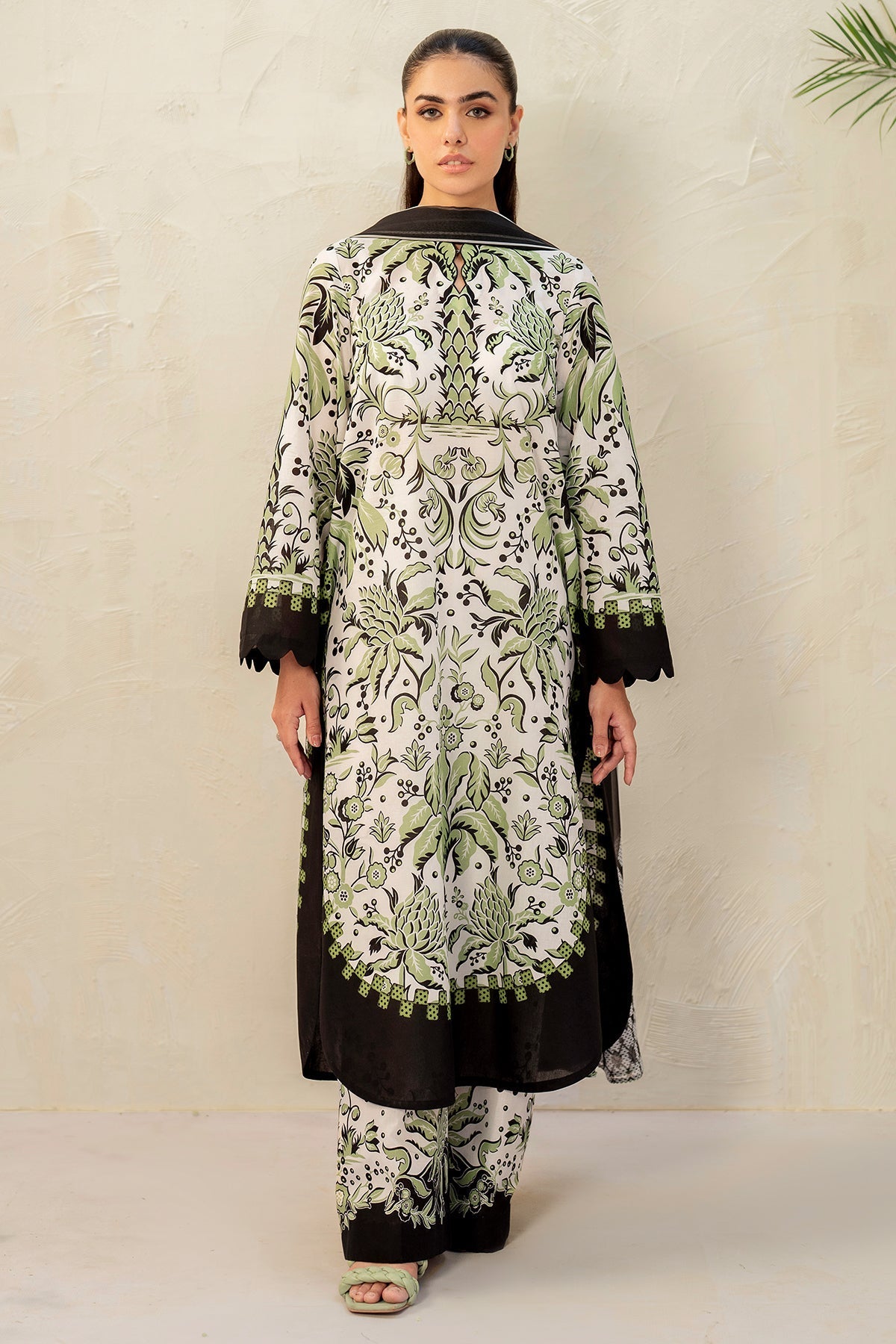 JAZMIN - 3PC Unstitched Printed Viscose Shirt with Printed Dupatta and Printed Trouser