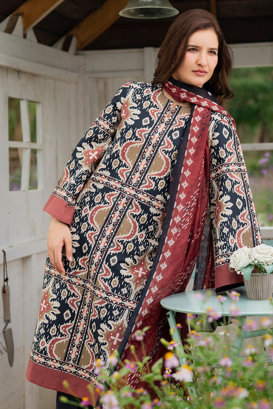 JAZMIN - 3PC Unstitched Printed Viscose Shirt with Printed Dupatta and Printed Trouser