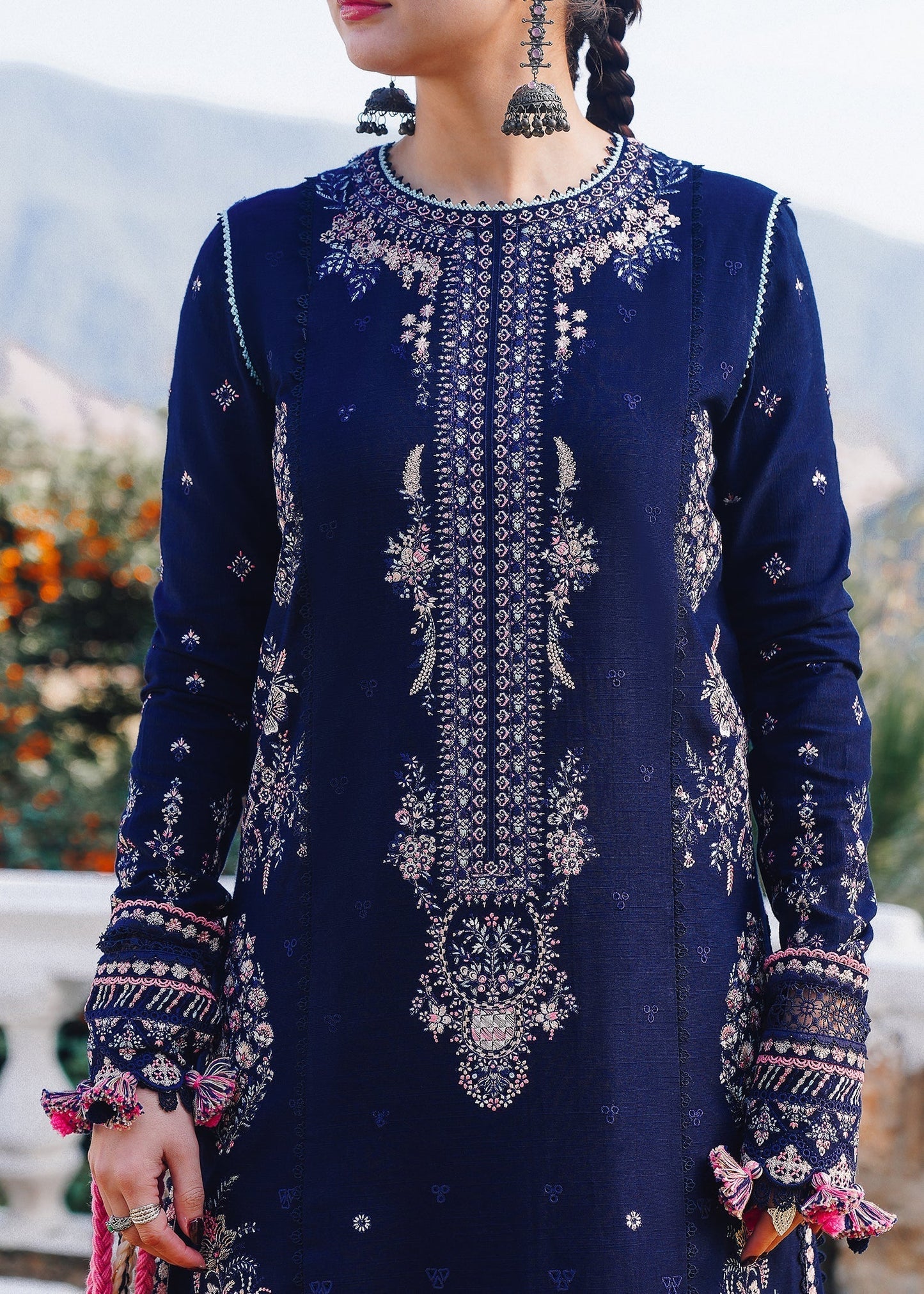 Hussain Rehar Unstitched Dhanak 3PC With Printed Shawl
