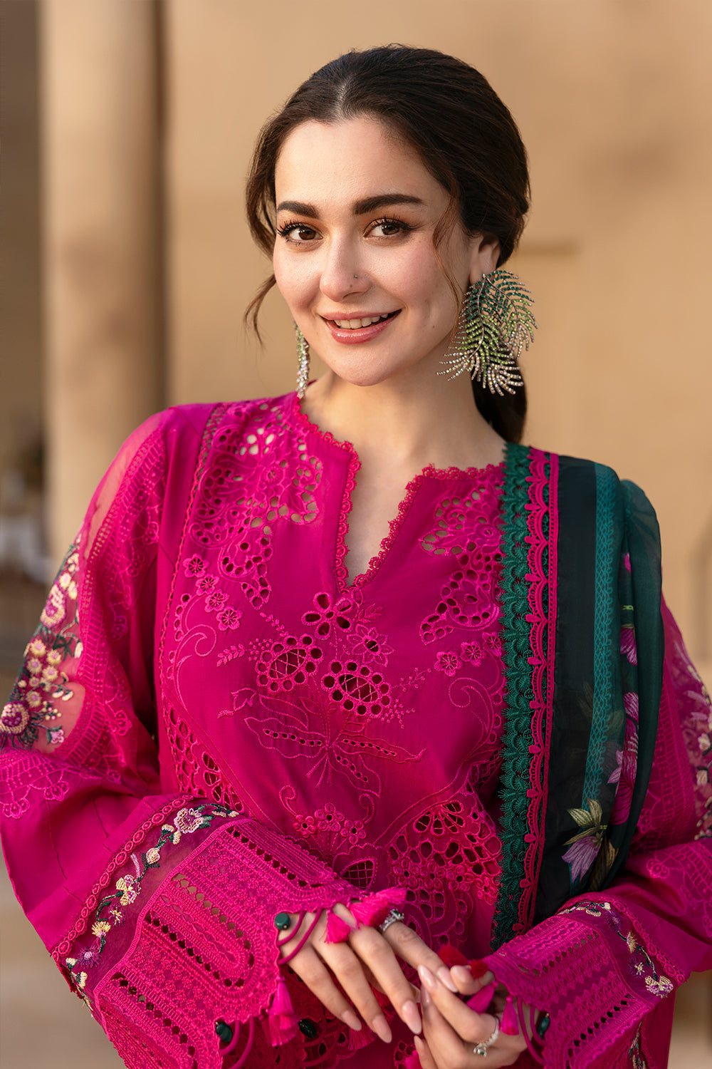 Saira Rizwan Unstitched Dhanak Embroidered 3PC With Printed Shawl