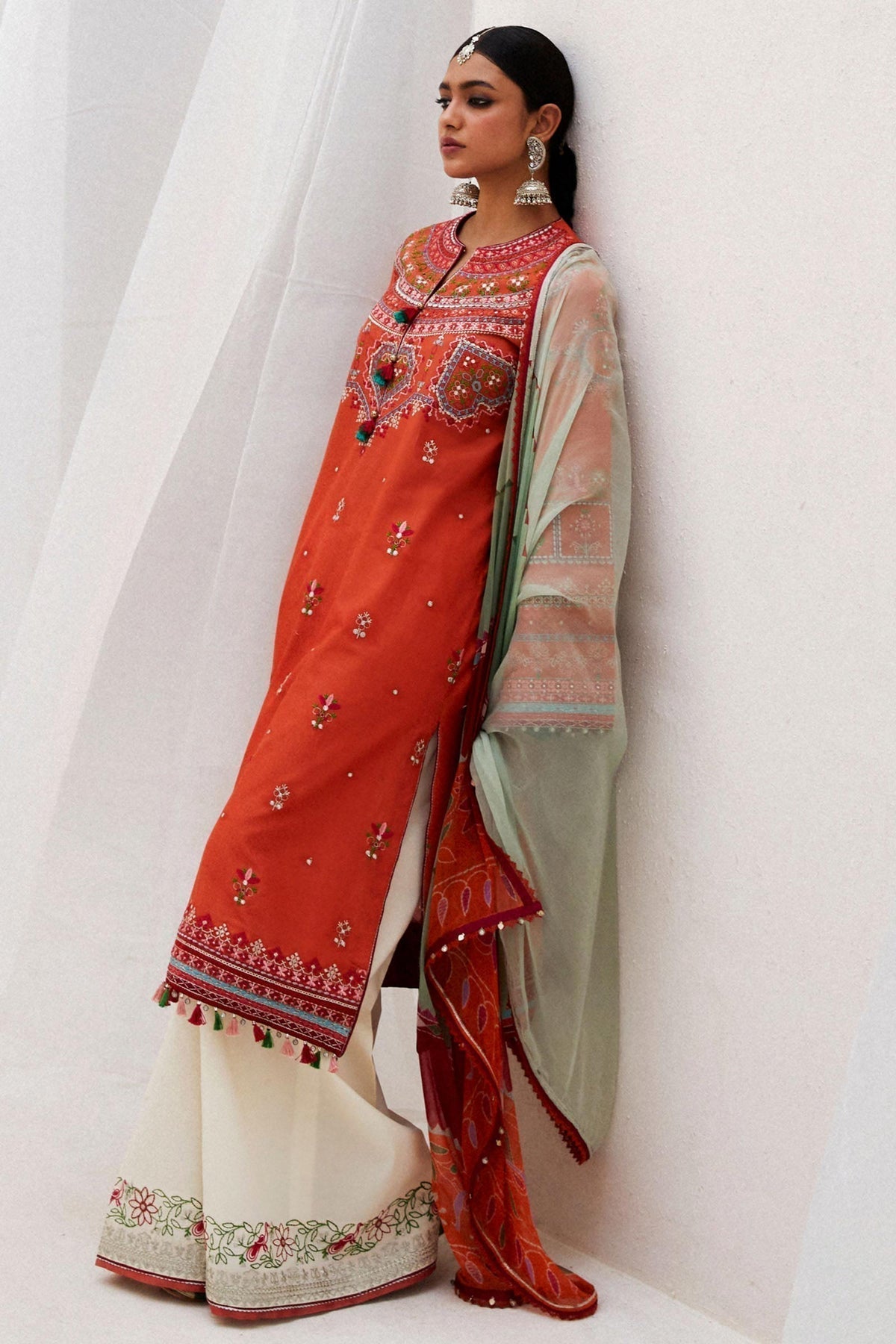 Zara ShahJahan - 3PC Unstitched Khaddar Embroidered Shirt with Embroidered Wool Shawl and Khaddar Trouser