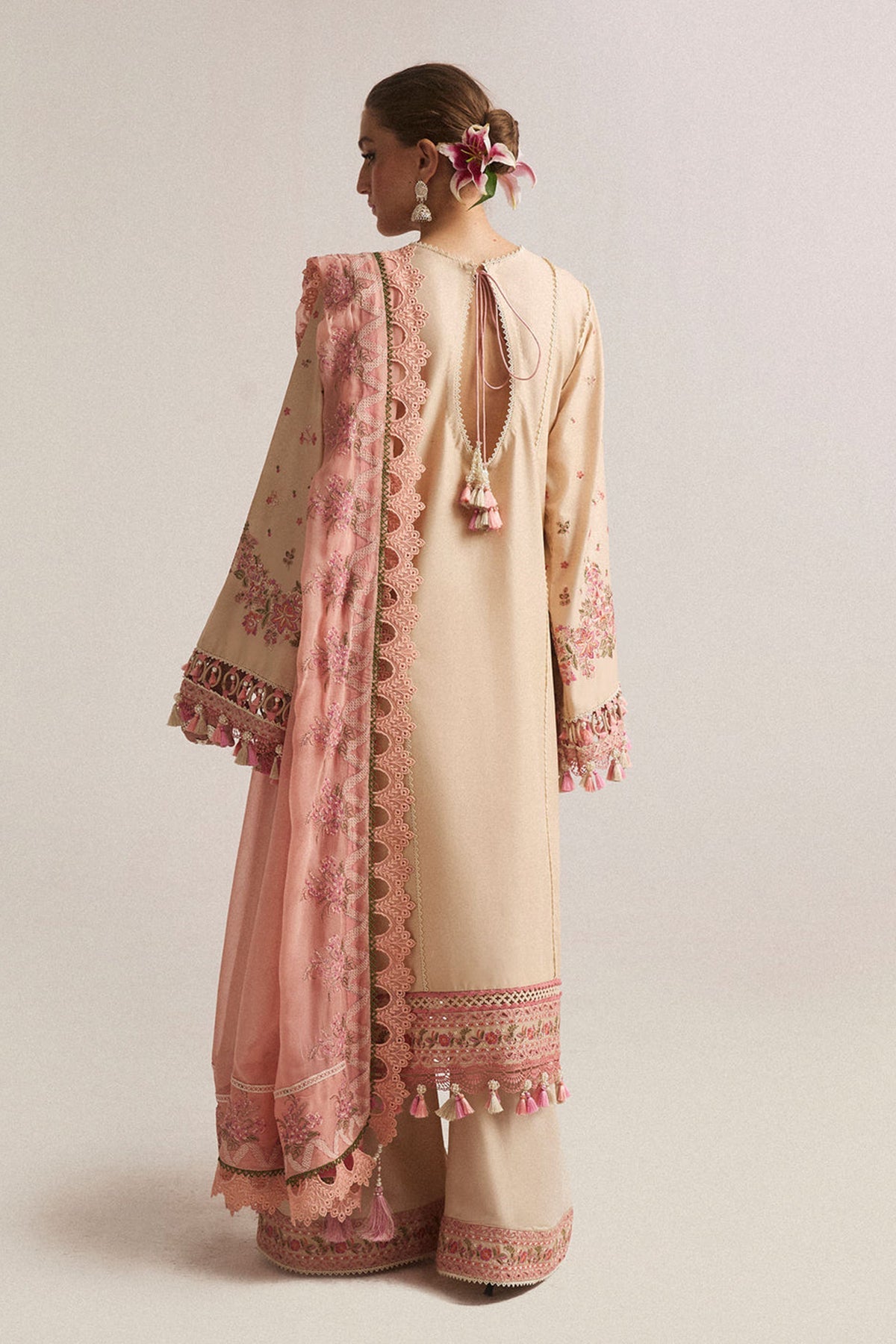 Hussain Rehar Unstitched Dhanak 3PC With Embroidered Shawl