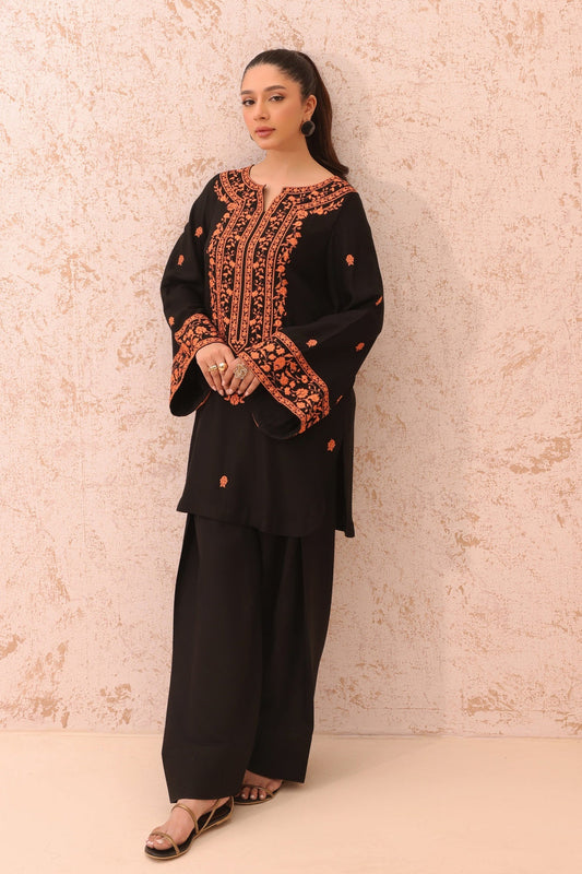 UMZAY UNSTITCHED WINTER DHANAK EMBROIDERED 2PC