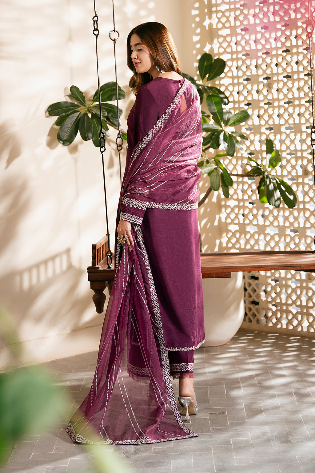 SHEENORA UNSTITCHED WINTER DHANAK 3PC WITH DHANAK EMBROIDERED SHAWL & PLAIN TROUSER