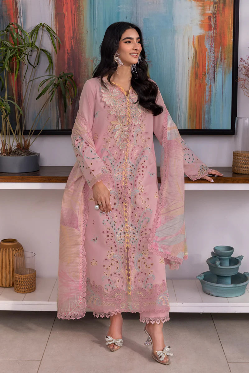 RANG RASIYA - 3PC LAWN EMBROIDERED SHIRT WITH CHIFFON  EMBROIDERED READY TO WEAR DUPATTA (SYT-403)