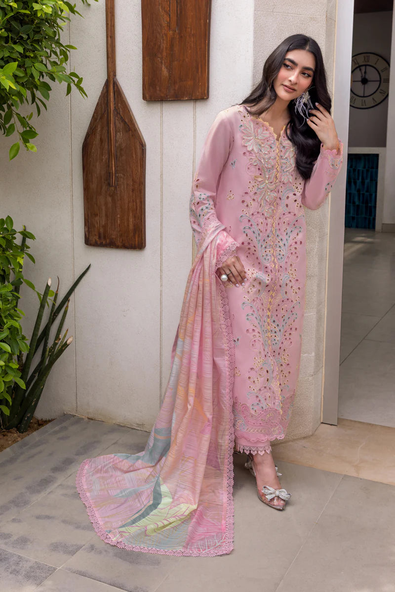RANG RASIYA - 3PC LAWN EMBROIDERED SHIRT WITH CHIFFON  EMBROIDERED READY TO WEAR DUPATTA (SYT-403)