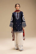 JAZMIN - UNSTITCHED 3PC DHANAK EMBROIDERED WITH DIGITAL PRINT SHAWL