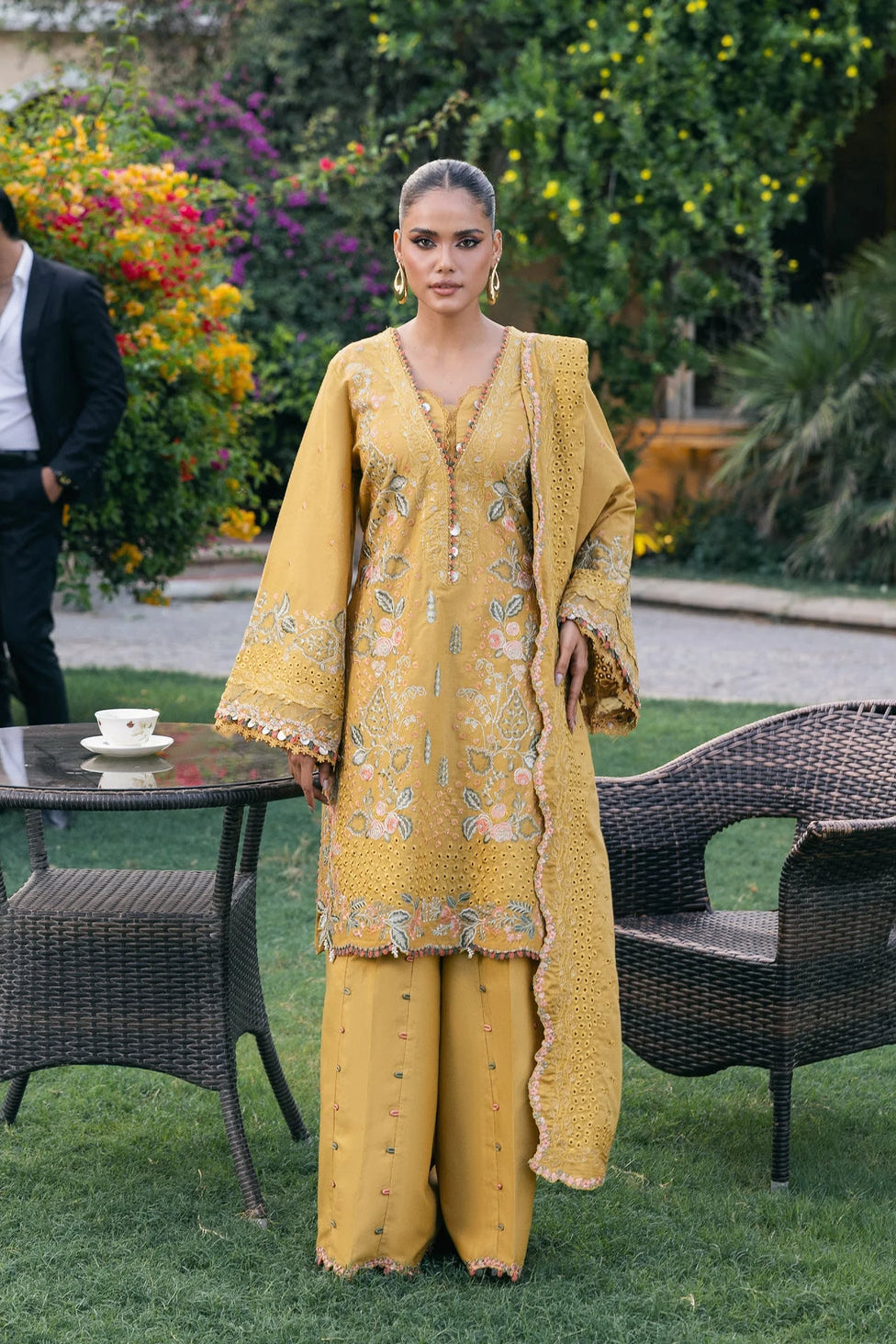 ELAF | GOLD | UNSTITCHED LAWN 3PC (SYT-448)