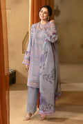 SAIRA RIZWAN - 3PC LAWN EMBROIDERED SHIRT WITH CHIFFON  EMBROIDERED READY TO WEAR DUPATTA (SYT-404)