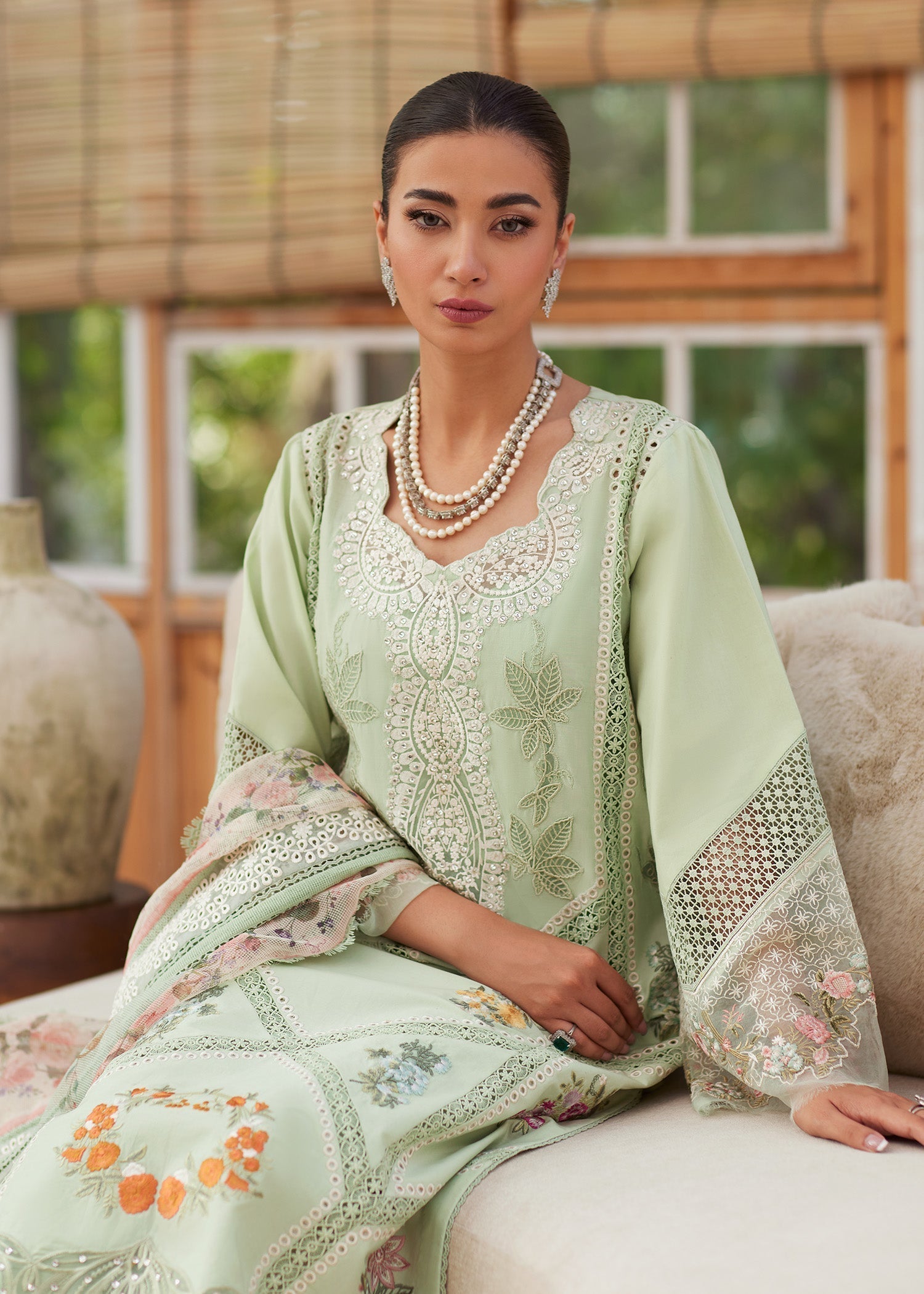 CRIMSON | MINT | SUMMER UNSTITCHED LAWN 3PC (SYT-503)