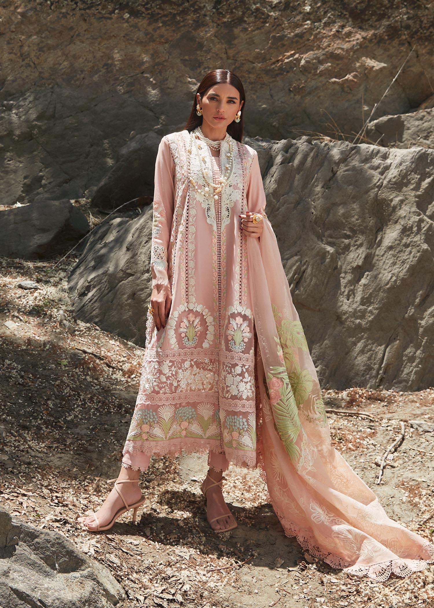 CRIMSON | Chikkankari Affair | UNSTITCHED LAWN EID 3PC COLLECTION (SYT-521)