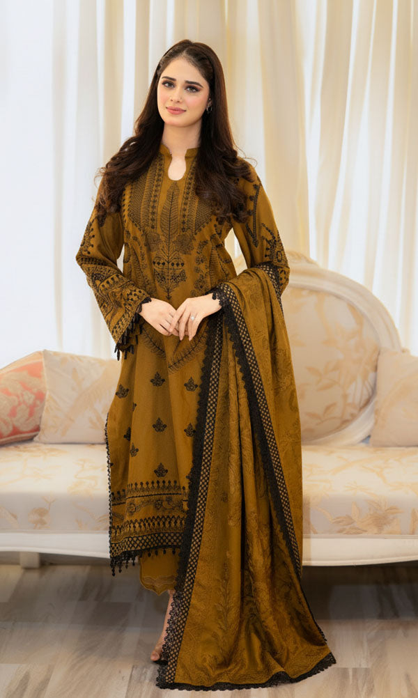 LIBAAS | MEHNDI | UNSTITCHED LAWN 3PC (SYT-475)