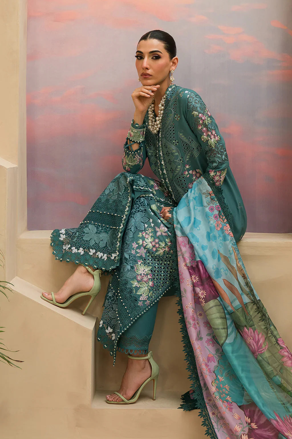 AFROZEH| LAWN 3PC | EID WEAR (SYT-489)