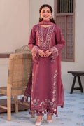 ALLAYS - 3PC LAWN EMBROIDERED SHIRT WITH BAMBER CHIFFON FOUR SIDED EMBROIDERED DUPATTA (SYT-406)