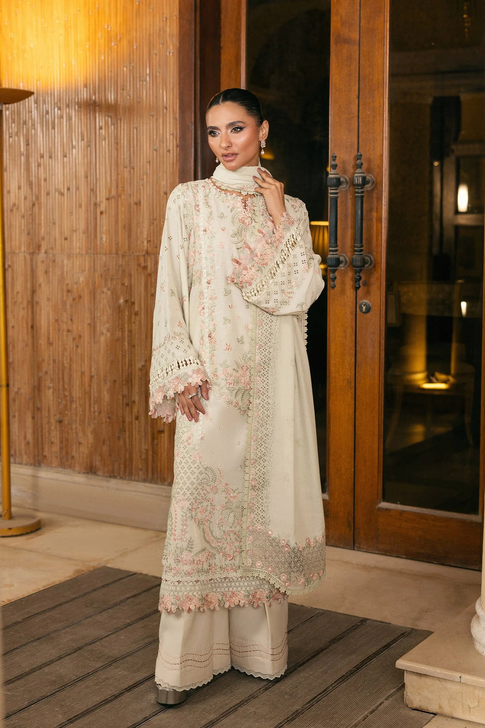 ELAF | PEARLOSA | LAWN UNSTITCHED 3PC (SYT-469)