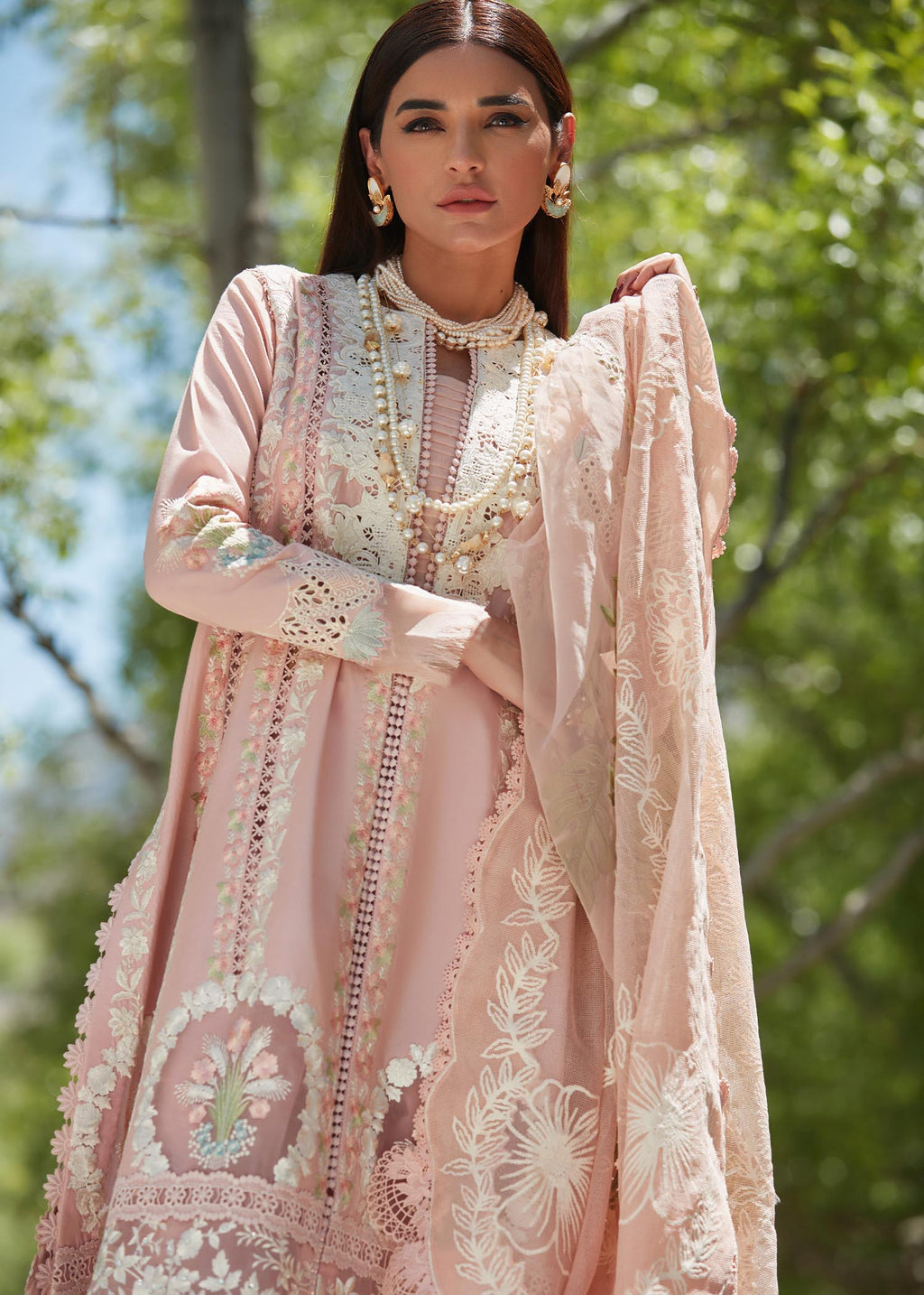 CRIMSON | Chikkankari Affair | UNSTITCHED LAWN EID 3PC COLLECTION (SYT-521)