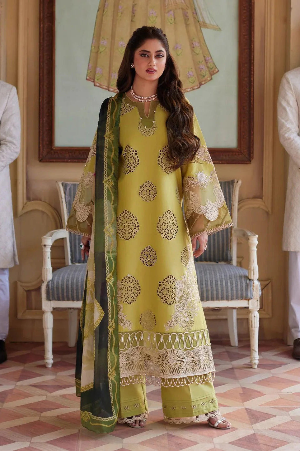 ELAF - 3PC LAWN EMBROIDERED SHIRT WITH PRINTED CHIFFON DUPATTA (SYT-408)