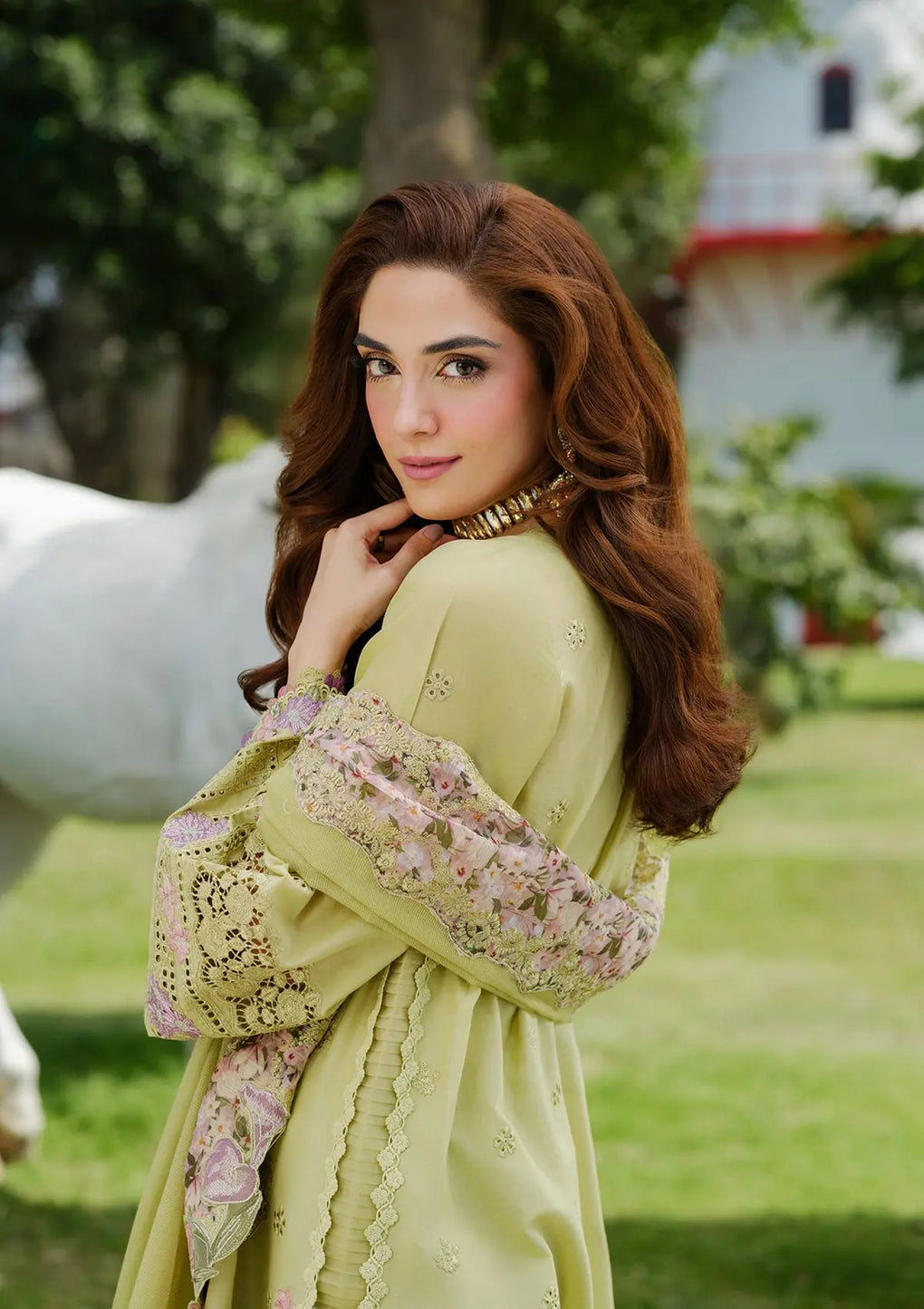 ELAF | PISTACIA | APPLE GREEN | UNSTITCHED LAWN 3PC