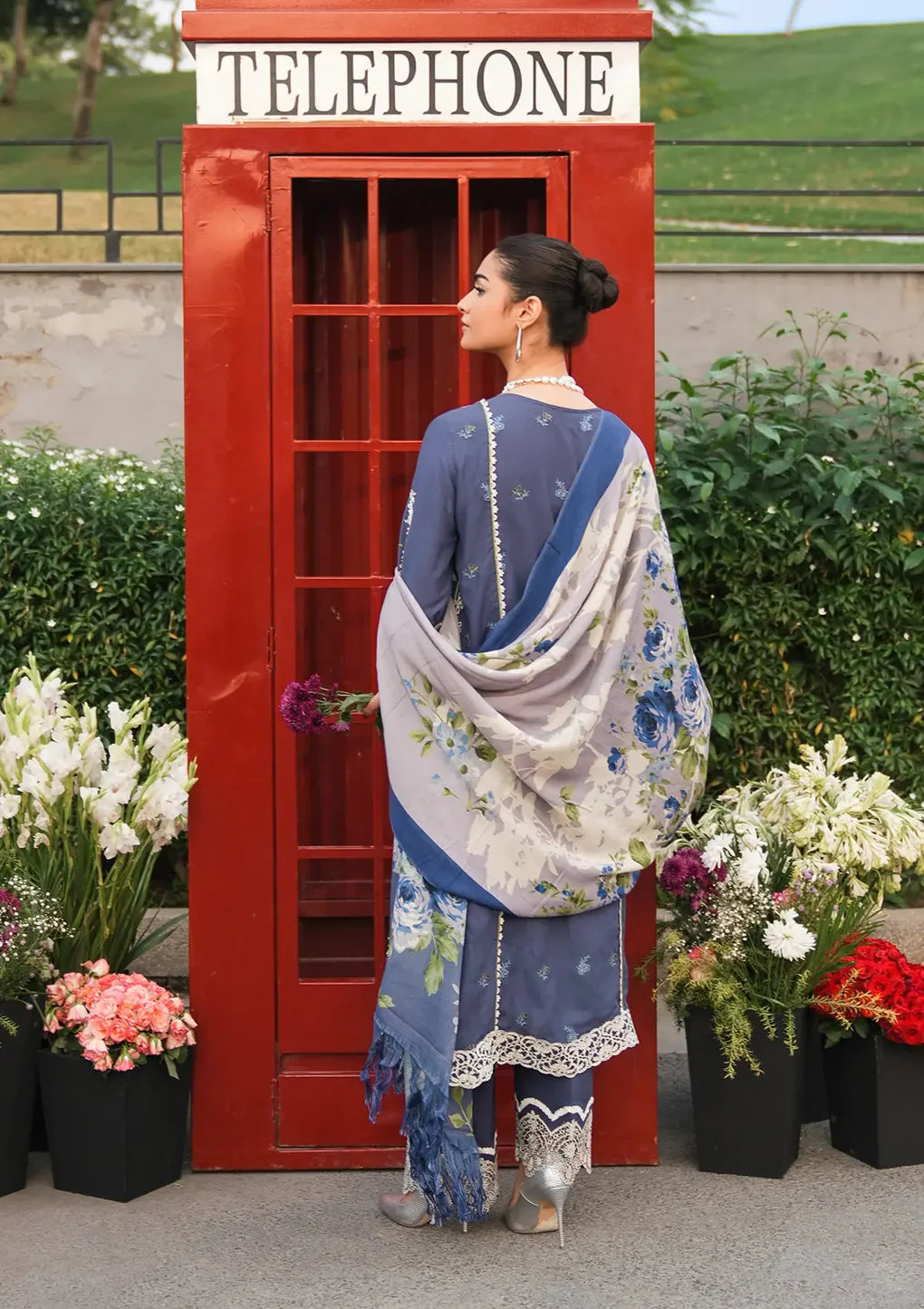 ELAF - 3PC LAWN EMBROIDERED SHIRT WITH PRINTED CHIFFON DUPATTA (SYT-409)