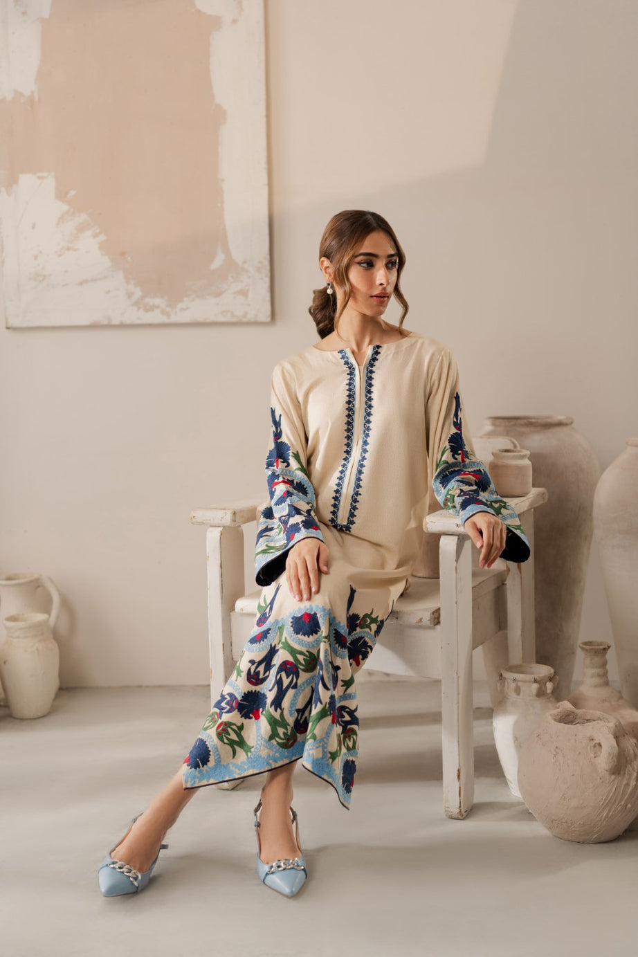 VINTAGE LUXURY UNSTITCHED DHANAK 3PC