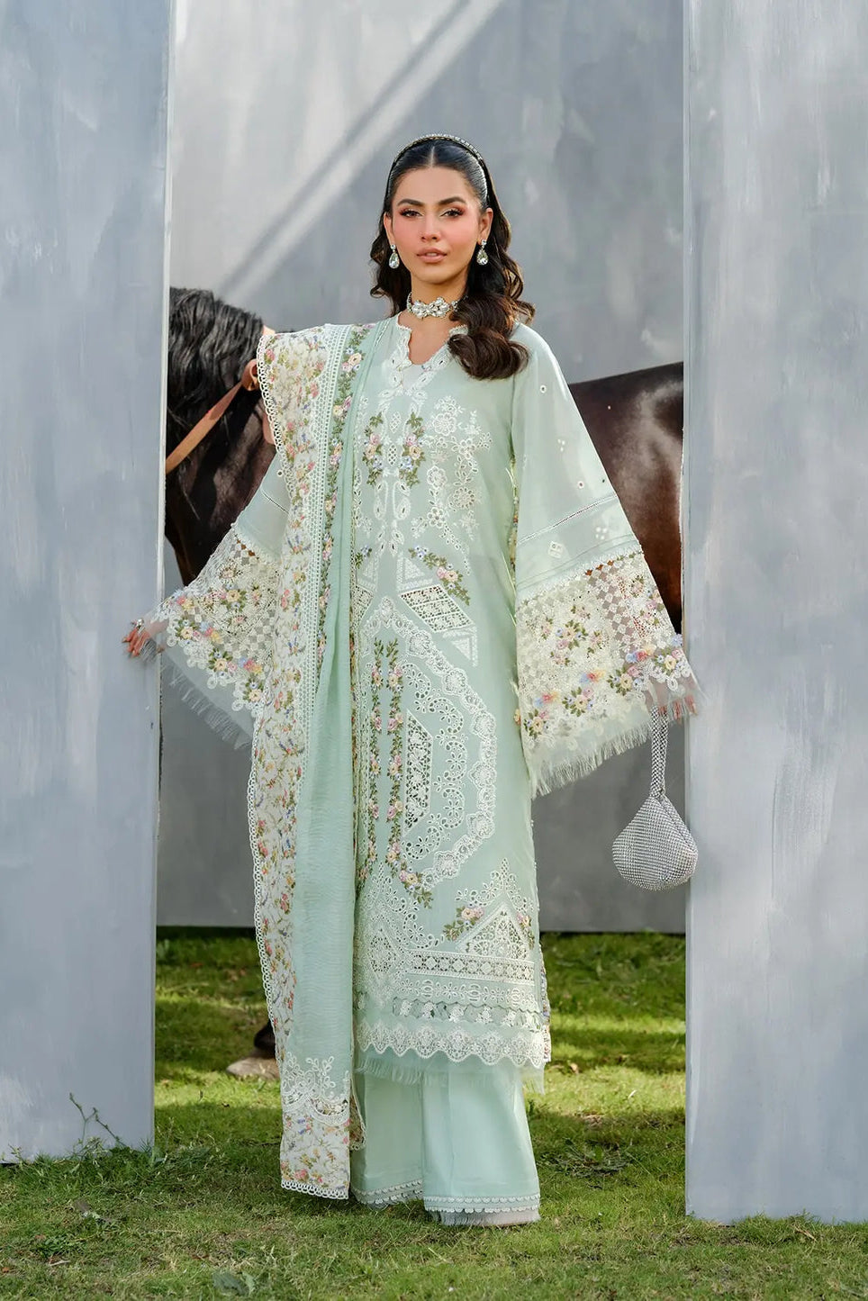 ELAF | FROSTEL | MINT GREEN | UNSTITCHED LAWN 3PC (SYT-537)