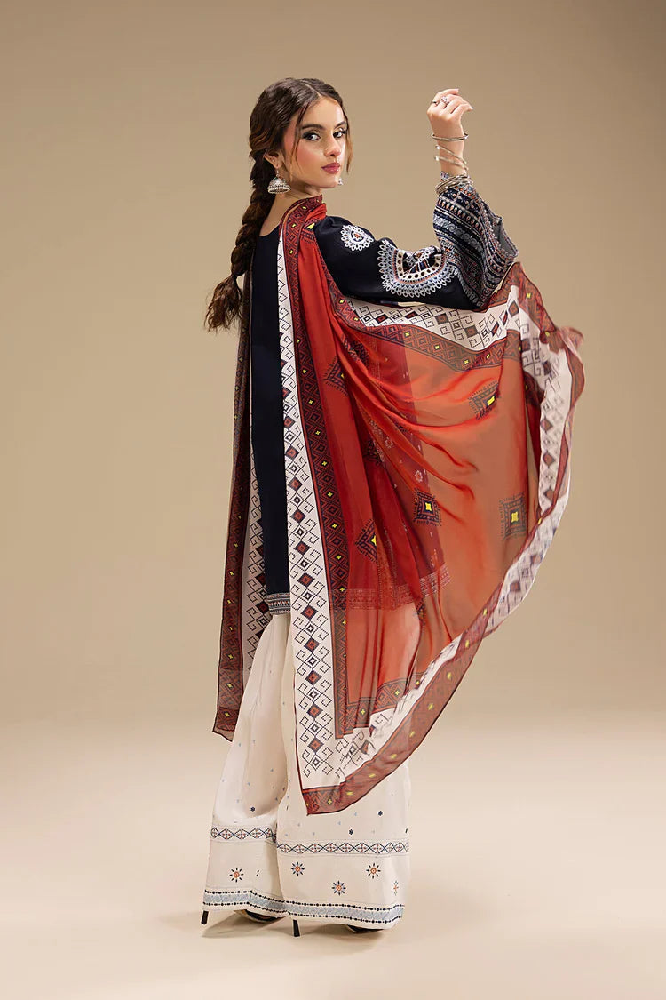 JAZMIN - UNSTITCHED 3PC DHANAK EMBROIDERED WITH DIGITAL PRINT SHAWL