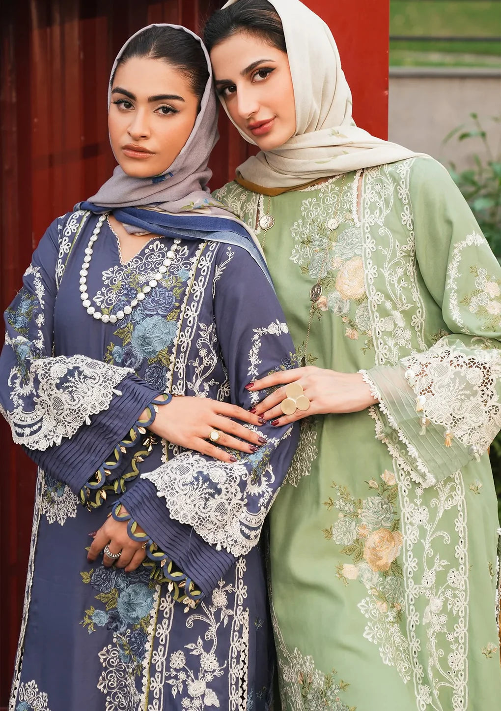 ELAF - 3PC LAWN EMBROIDERED SHIRT WITH PRINTED CHIFFON DUPATTA (SYT-410)