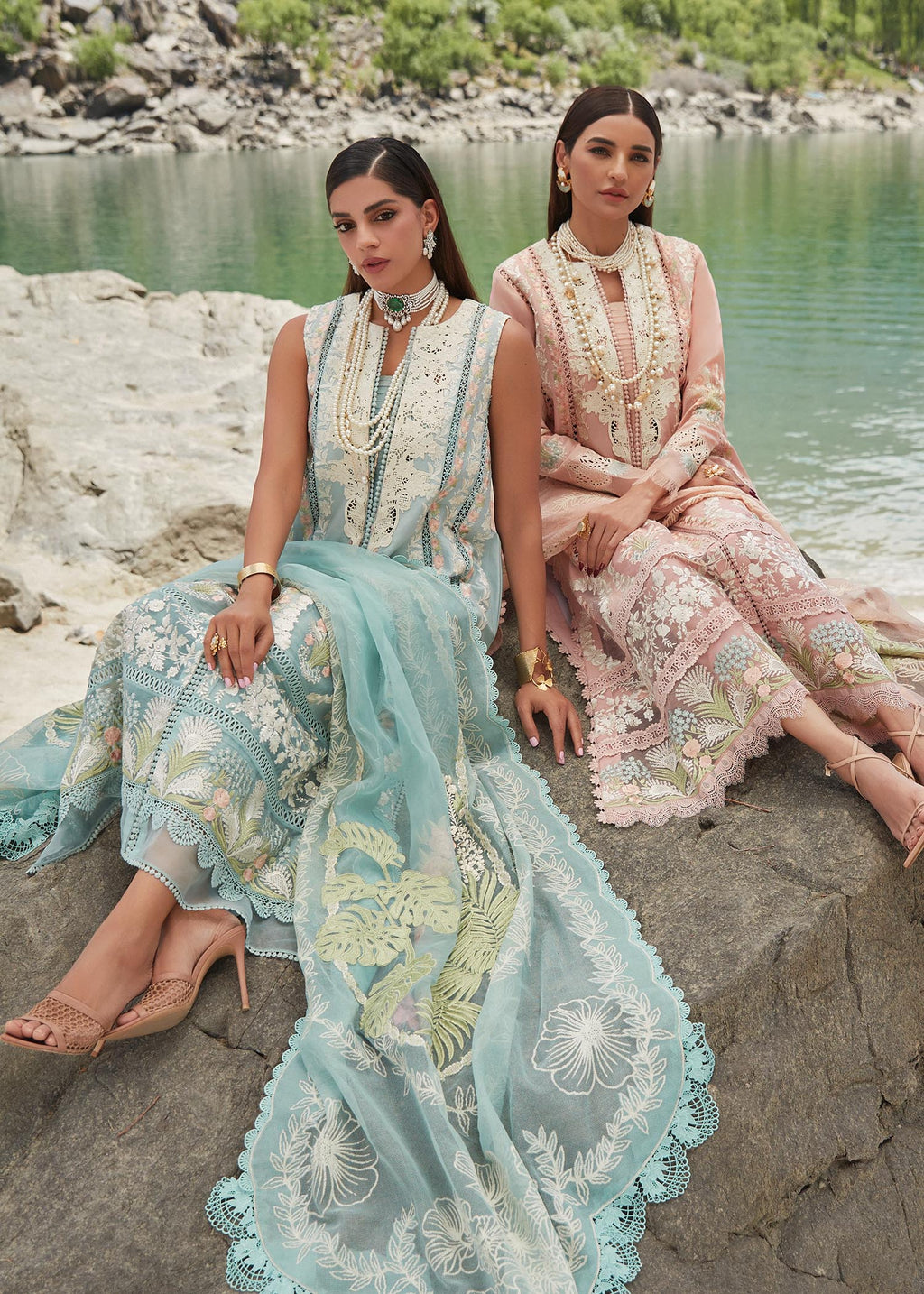 CRIMSON | Chikkankari Affair | UNSTITCHED LAWN EID 3PC COLLECTION (SYT-522)