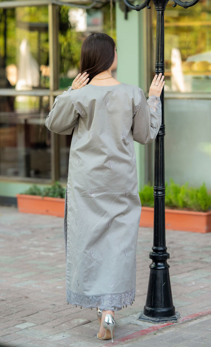 LIBAAS | GREY | UNSTITCHED LAWN 3PC (SYT-513)