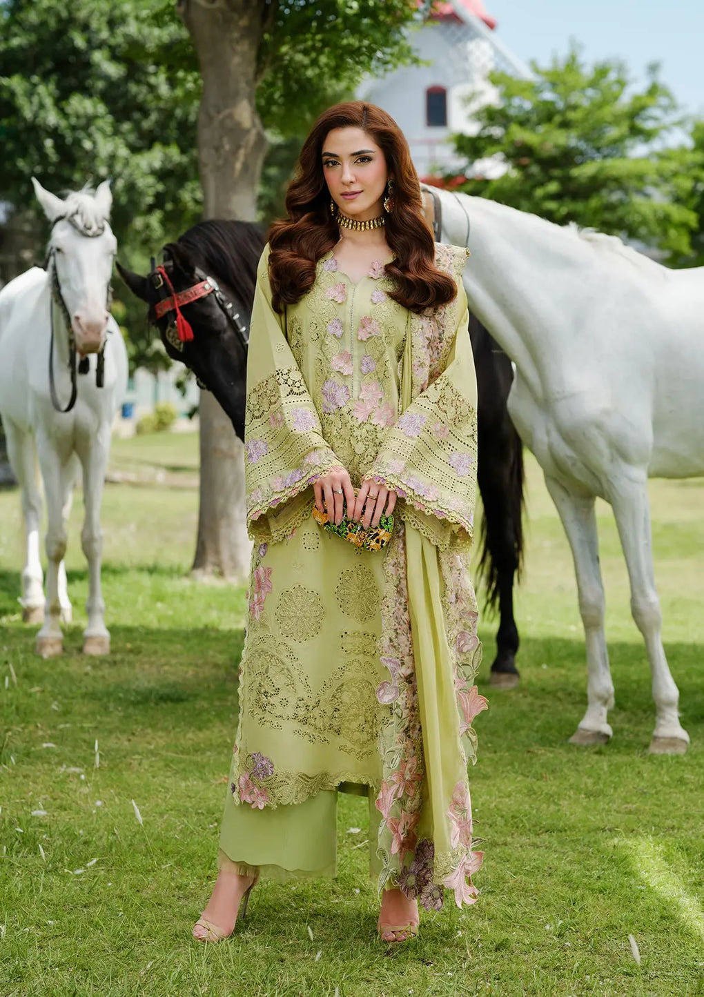 ELAF | PISTACIA | APPLE GREEN | UNSTITCHED LAWN 3PC