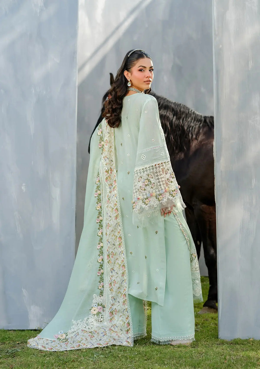 ELAF | FROSTEL | MINT GREEN | UNSTITCHED LAWN 3PC (SYT-537)