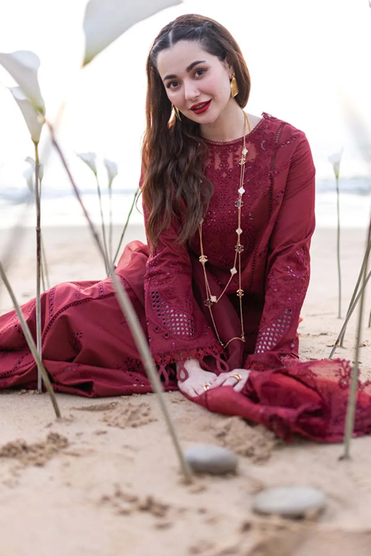 QALAMKAR | LAWN CHIKANKARI EMBROIDERED UNSTITCHED 3PC (SYT-450)