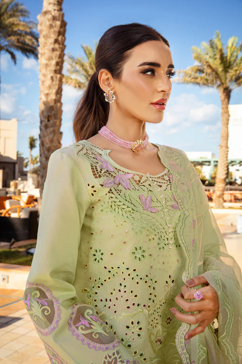 RANG RASIYA - 3PC LAWN EMBROIDERED SHIRT WITH CHIFFON  EMBROIDERED READY TO WEAR DUPATTA (SYT-401)