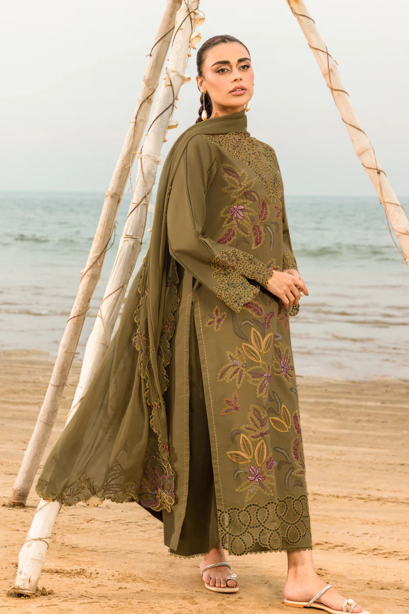 RANG RASIYA - 3PC LAWN EMBROIDERED SHIRT WITH PRINTED CHIFFON EMBROIDERED DUPATTA (SYT-417)