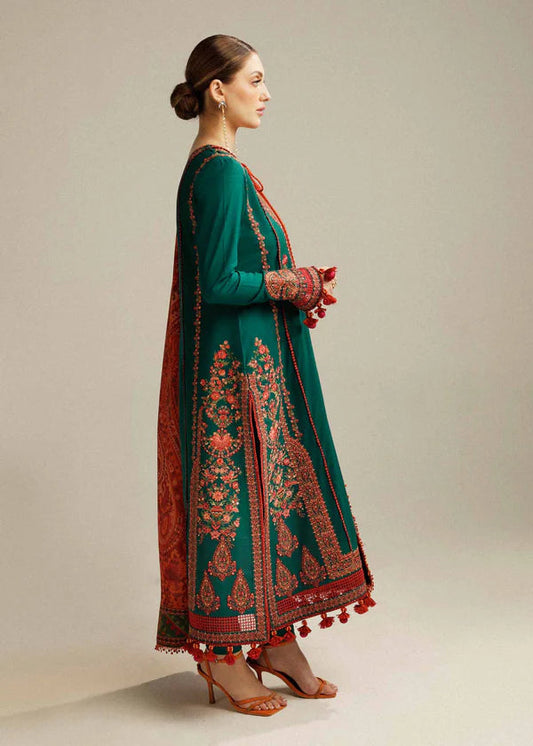 Hussain Rehar Unstitched Dhanak 3PC With Printed Shawl
