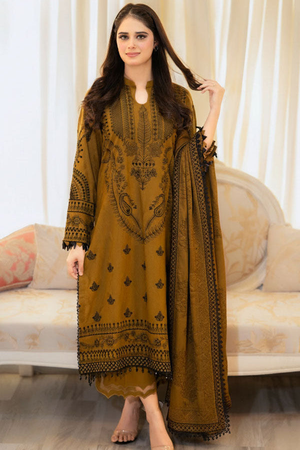 LIBAAS | MEHNDI | UNSTITCHED LAWN 3PC (SYT-475)