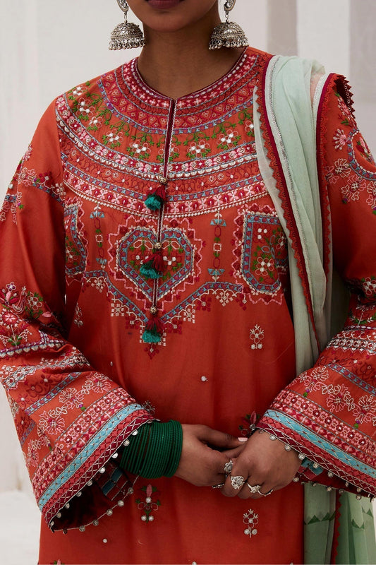 Zara ShahJahan - 3PC Unstitched Khaddar Embroidered Shirt with Embroidered Wool Shawl and Khaddar Trouser
