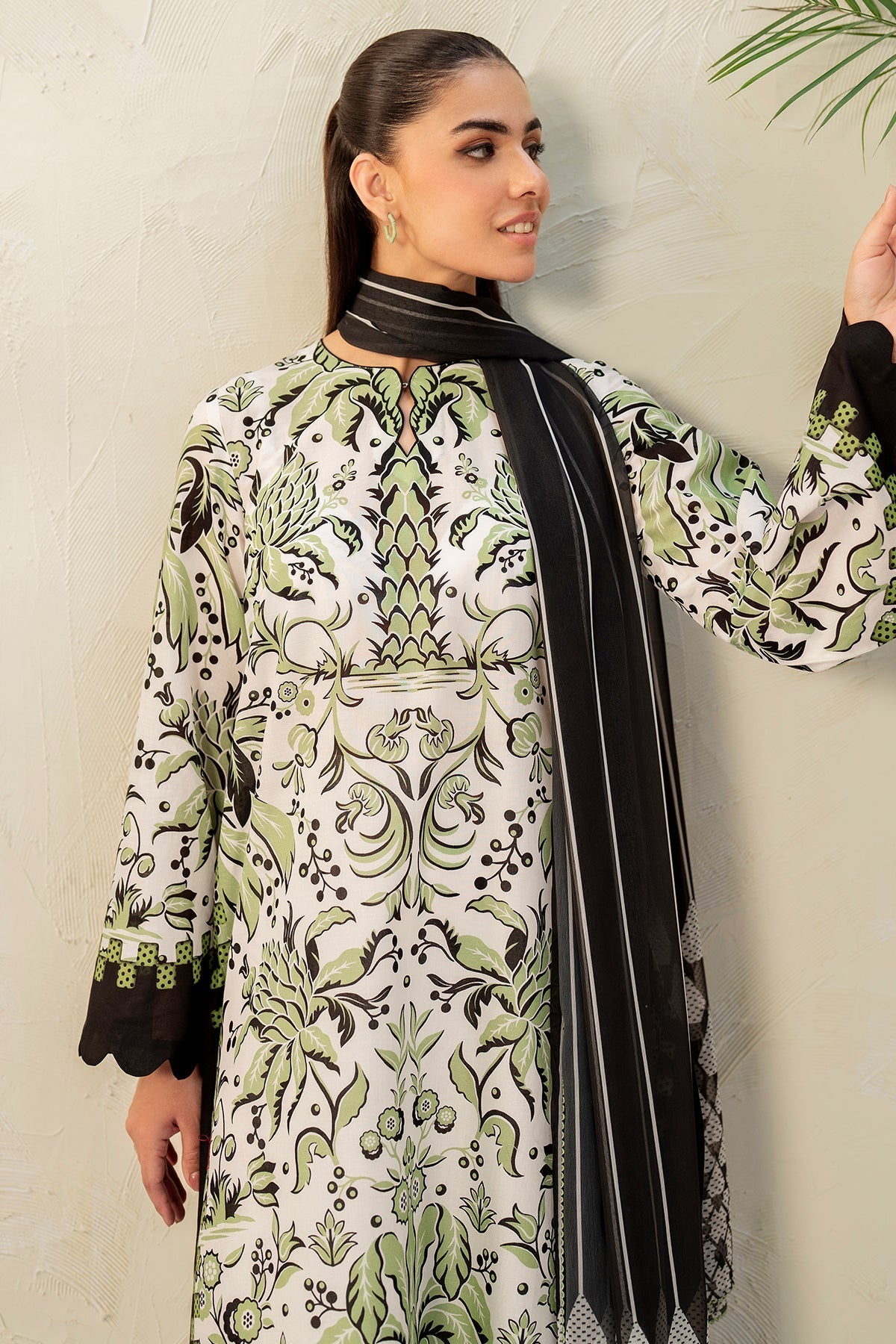 JAZMIN - 3PC Unstitched Printed Viscose Shirt with Printed Dupatta and Printed Trouser