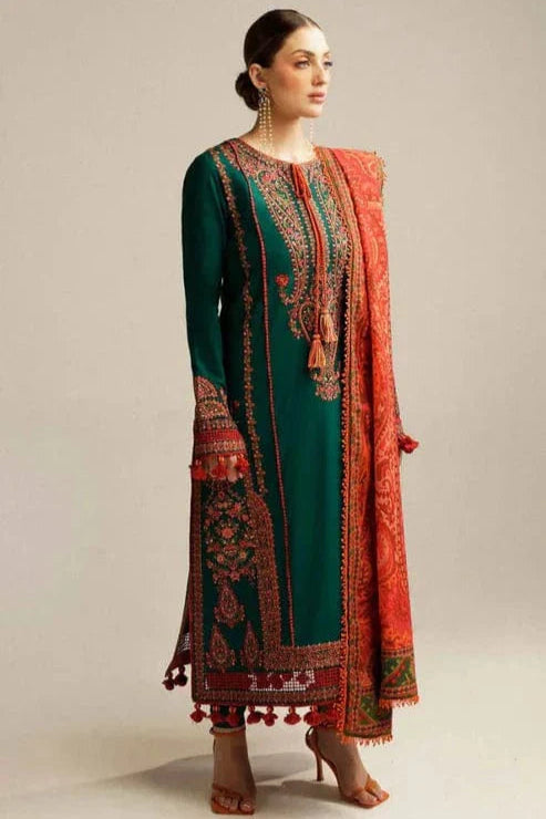 HUSSAIN REHAR | BOTTLE GREEN | UNSTITCHED LAWN 3PC (SYT-514)