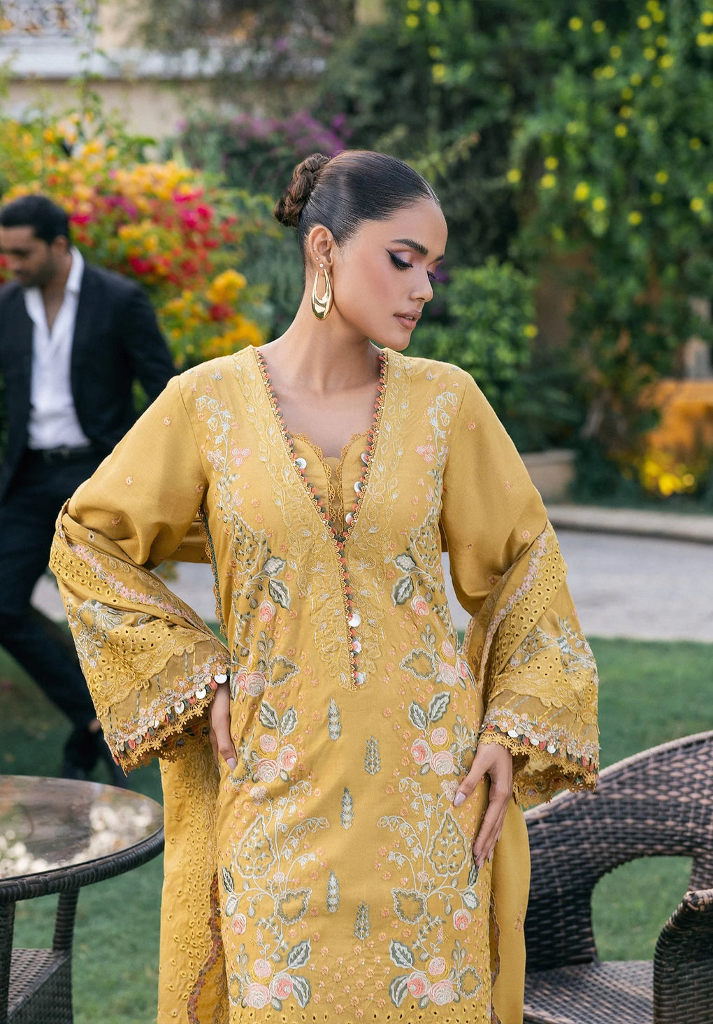 ELAF | GOLD | UNSTITCHED LAWN 3PC (SYT-448)