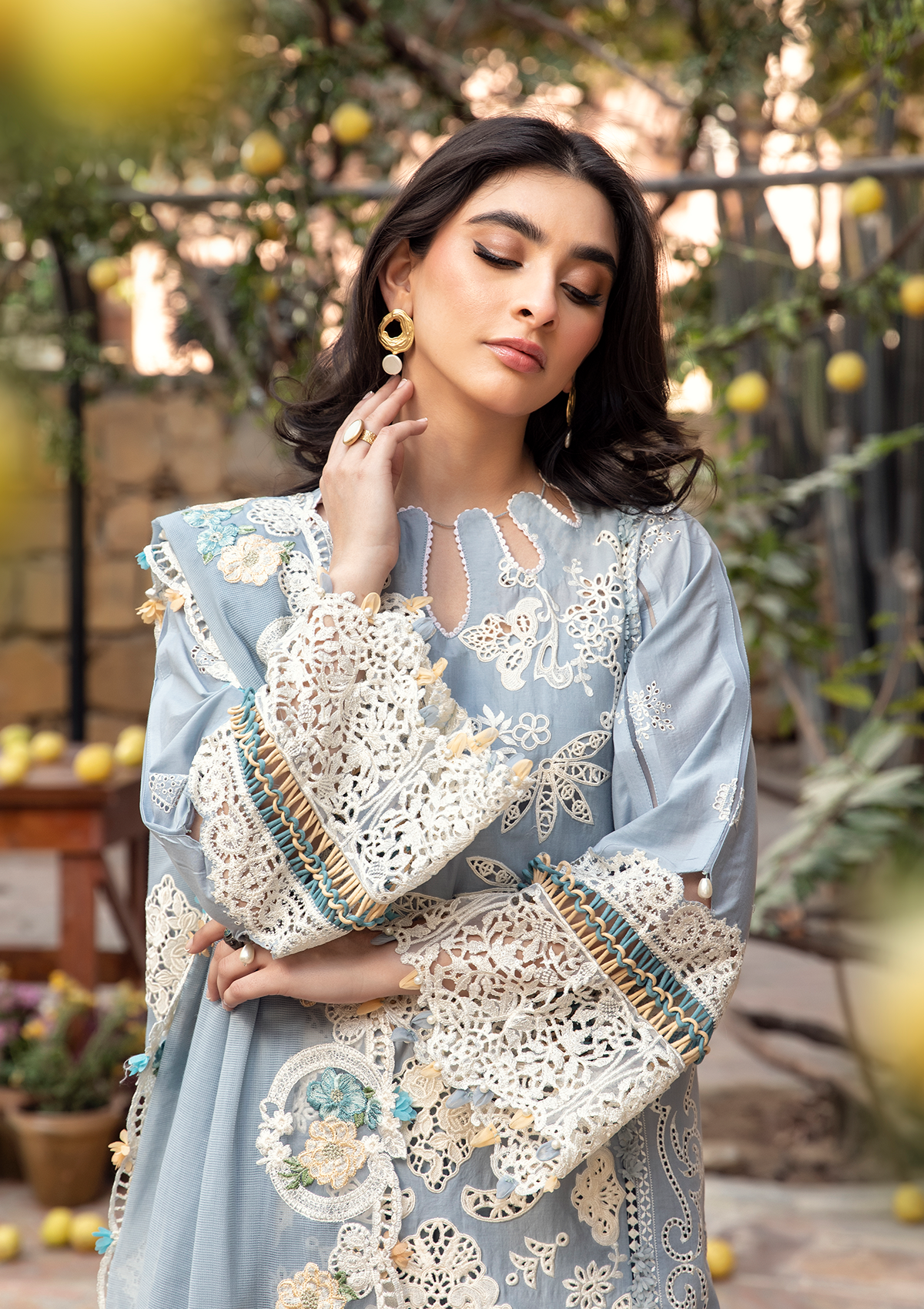 ELAF | MAHVEEN | UNSTITCHED LAWN 3PC (SYT-541)