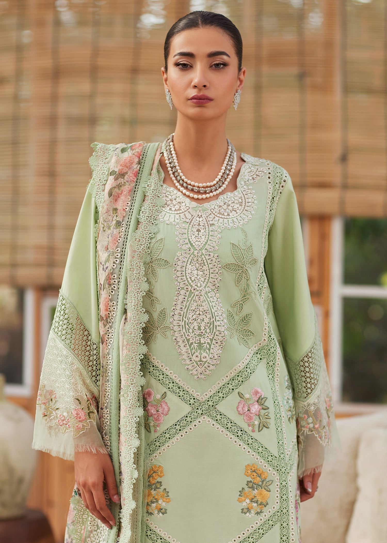 CRIMSON | MINT | SUMMER UNSTITCHED LAWN 3PC (SYT-503)
