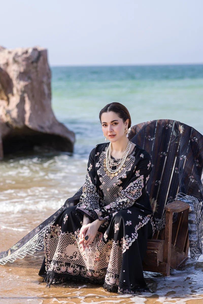 QALAMKAR | HANIA AMIR | SAHIL KINARAY | UNSTITCHED LAWN 3PC (SYT-439)