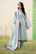 BAROUQE-3PC KARANDI PRINTED SHIRT WITH KARANDI PRINTED DUPATTA AND TROUSER