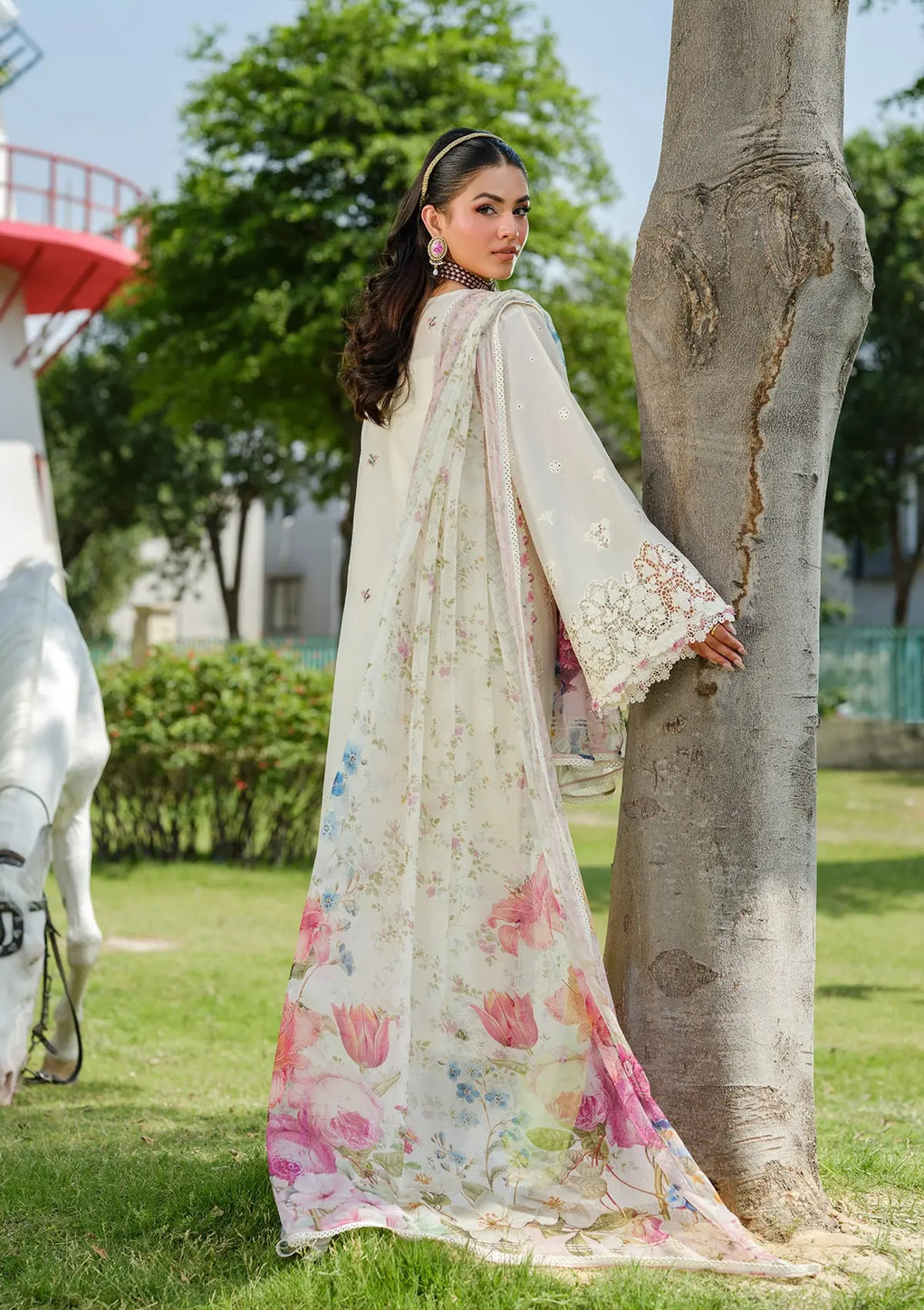 ELAF | WHITE EMPRESS | UNSTITCHED LAWN 3PC (SYT-459)
