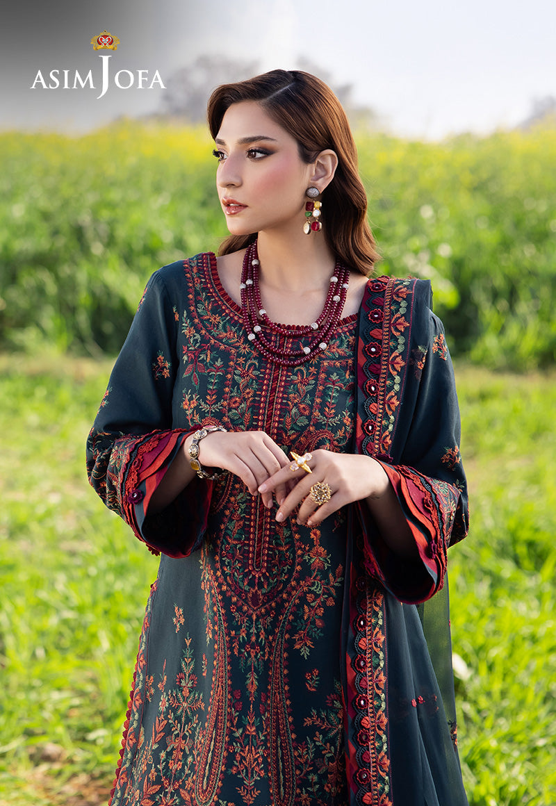 ASIM JOFA | AJELLD | UNSTITCHED LAWN 3PC (SYT-491)