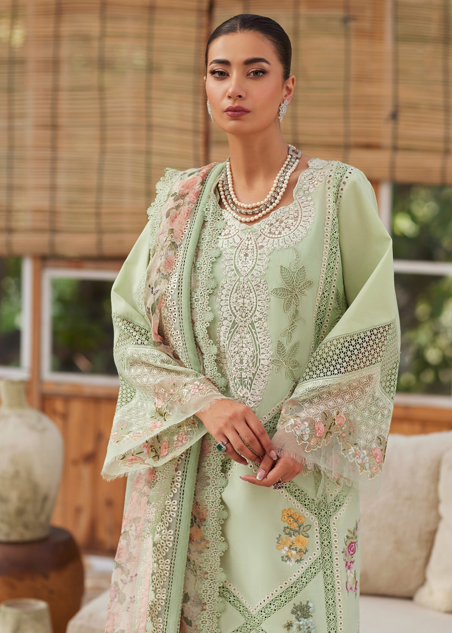 CRIMSON | MINT | SUMMER UNSTITCHED LAWN 3PC (SYT-503)