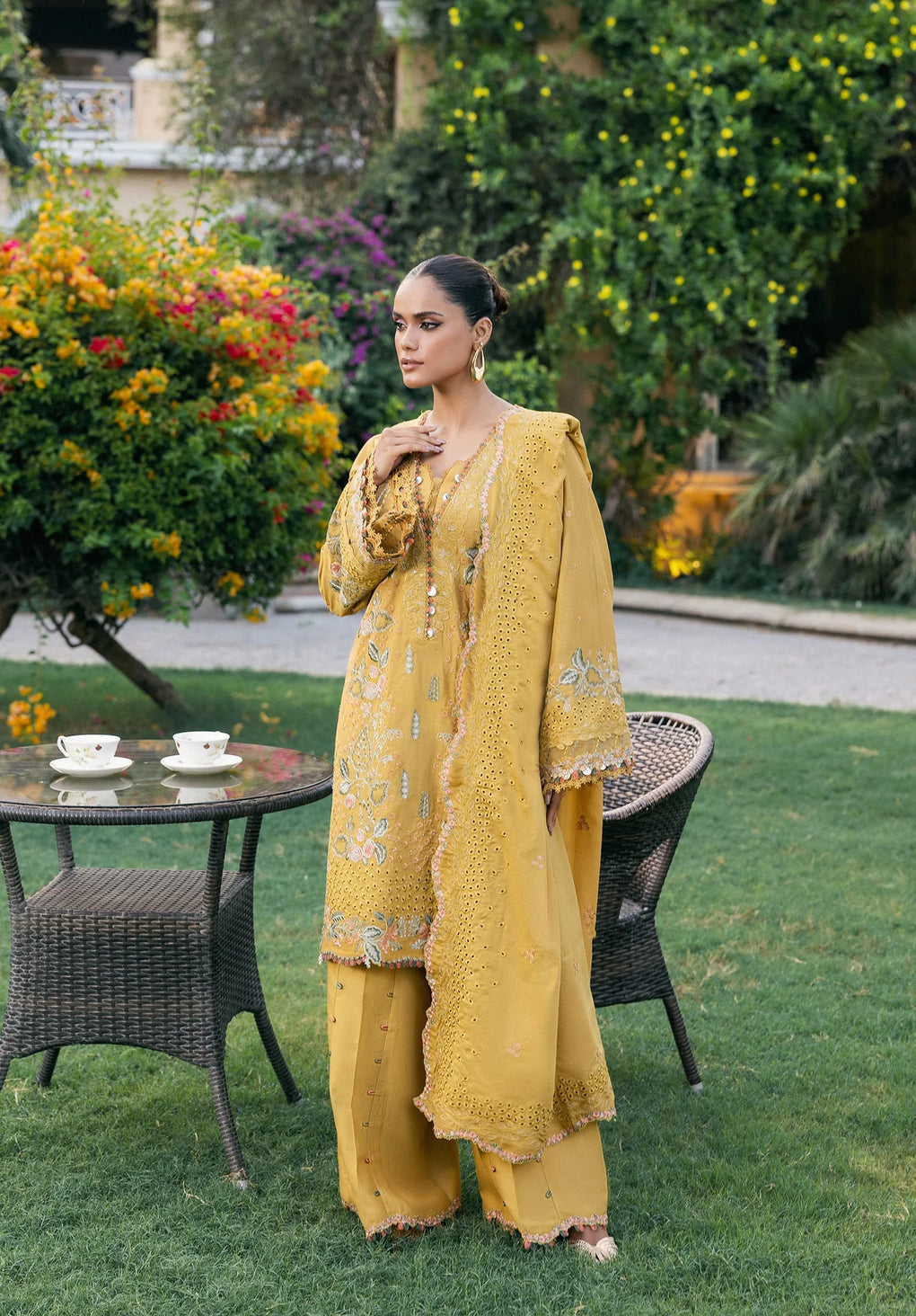 ELAF | GOLD | UNSTITCHED LAWN 3PC (SYT-448)