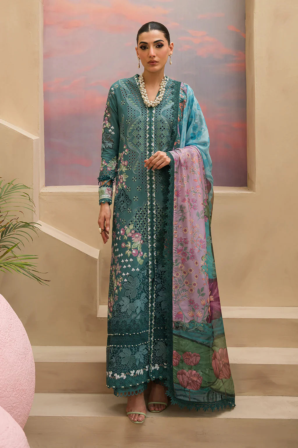 AFROZEH| LAWN 3PC | EID WEAR (SYT-489)