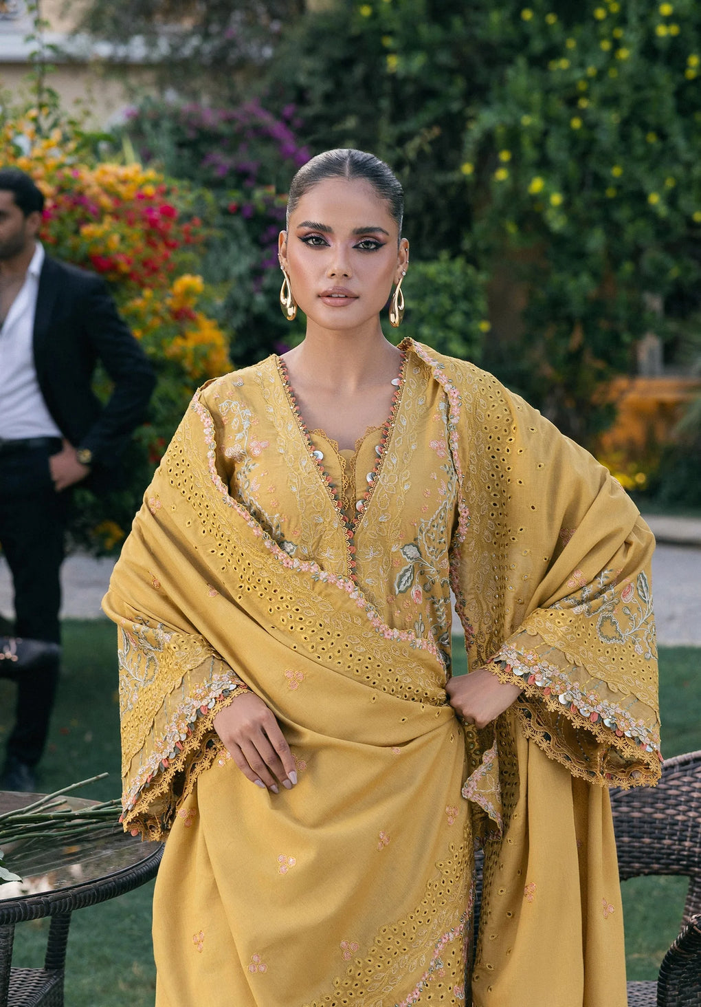 ELAF | GOLD | UNSTITCHED LAWN 3PC (SYT-448)